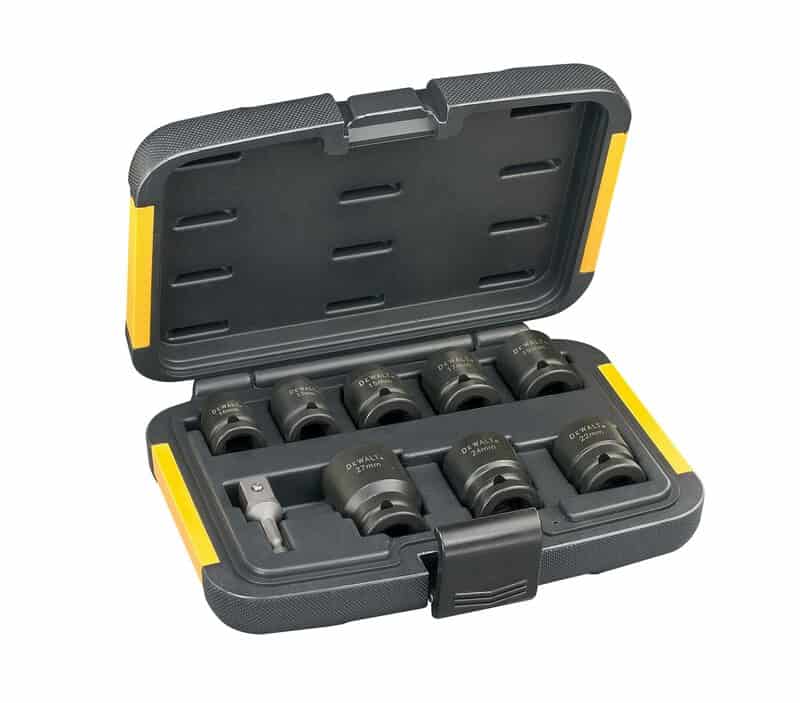 dew-dt7507-qz-dewalt-dt7507-qz-1-2-square-impact-socket-set-9pc-01.jpg DeWalt DT7507-QZ 1/2" Square Impact Socket Set - 9pc - Image 1