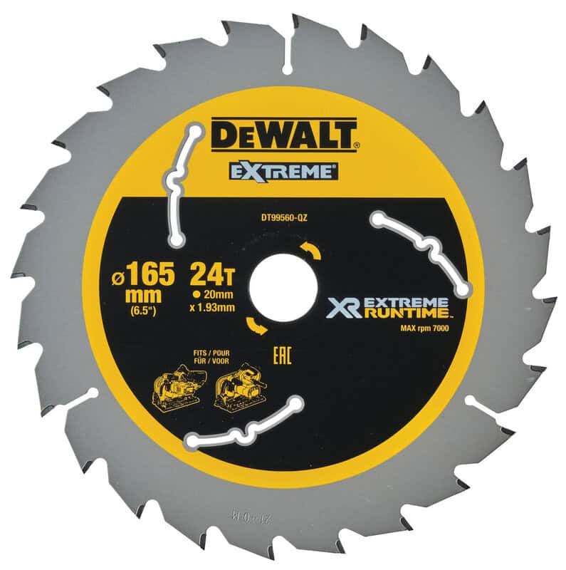 dew-dt99560-qz-dewalt-dt99560-qz-165mm-x-20mm-x-24t-wood-circular-saw-blade-01.jpg DeWalt DT99560-QZ 165mm x 20mm x 24T Wood Circular Saw Blade - Image 1
