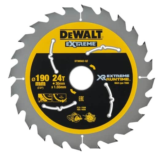 dew-dt99562-qz-dewalt-dt99562-qz-190mm-x-30mm-24t-multi-material-saw-blade-01.jpg DeWalt DT99562-QZ 190mm x 30mm 24T Multi Material Saw Blade - Image 1