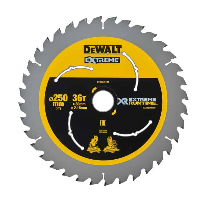 dew-dt99572-qz-dewalt-dt99572-qz-250mm-x-30mm-x-36t-mitre-saw-blade-01.jpg DeWalt DT99572-QZ 250mm x 30mm x 36T Mitre Saw Blade - Image 1