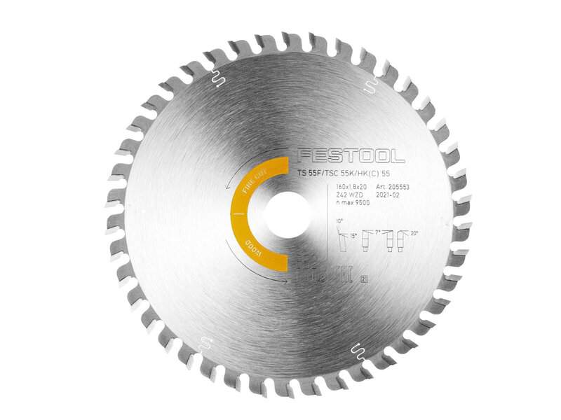 fes-205553-festool-hw-160mm-x-20mm-x-42t-circular-saw-blade-01.jpg Festool HW 160mm x 20mm x 42T Circular Saw Blade - Image 1