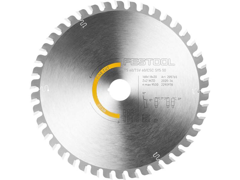 fes-205765-festool-hw-168mm-x-20mm-x-42t-wood-fine-saw-blade-01.jpg Festool HW 168mm x 20mm x 42T Wood Fine Saw Blade - Image 1