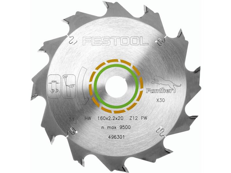 fes-496301-festool-hw-160mm-x-20mm-12t-wood-rip-saw-blade-01.jpg Festool HW 160mm x 20mm 12T Wood Rip Saw Blade - Image 1