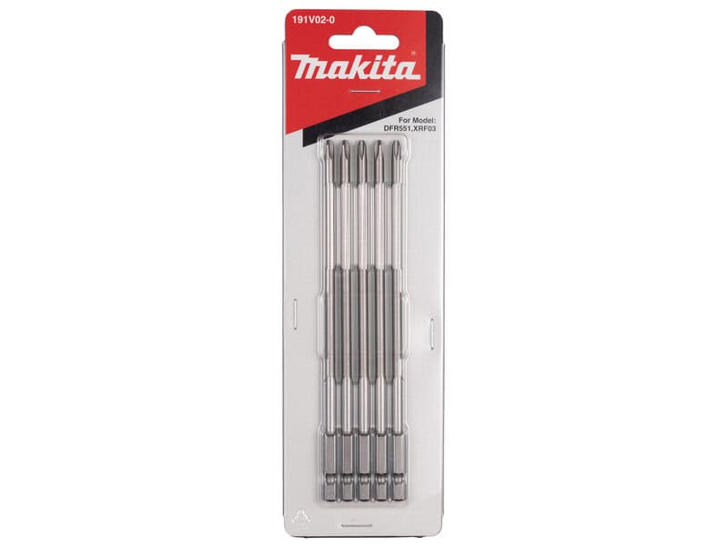 mak-191v02-0-makita-191v02-0-ph2-155mm-screw-bit-5pc-01.jpg Makita 191V02-0 PH2 155mm Screw Bit - 5pc - Image 1