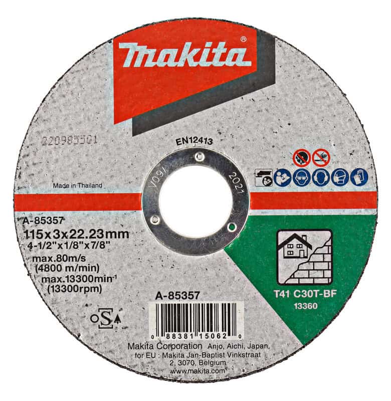 mak-a-85357-makita-a-85357-115mm-x-3mm-x-22-23mm-stone-cutting-disc-01.jpg Makita A-85357 115mm x 3mm x 22.23mm Stone Cutting Disc - Image 1