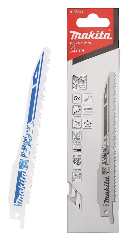 mak-b-05044-makita-b-05044-152mm-6-11tpi-universal-blade-pack-of-5-01.jpg Makita B-05044 152mm 6-11TPI Universal Blade - Pack of 5 - Image 1