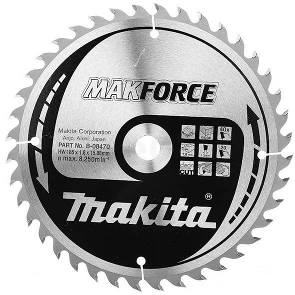 mak-b-08470-makita-b-08470-185mm-x-15-88mm-x-40t-circular-saw-blade-for-01.jpg Makita B-08470 185mm x 15.88mm x 40T Circular Saw Blade for Wood - Image 1