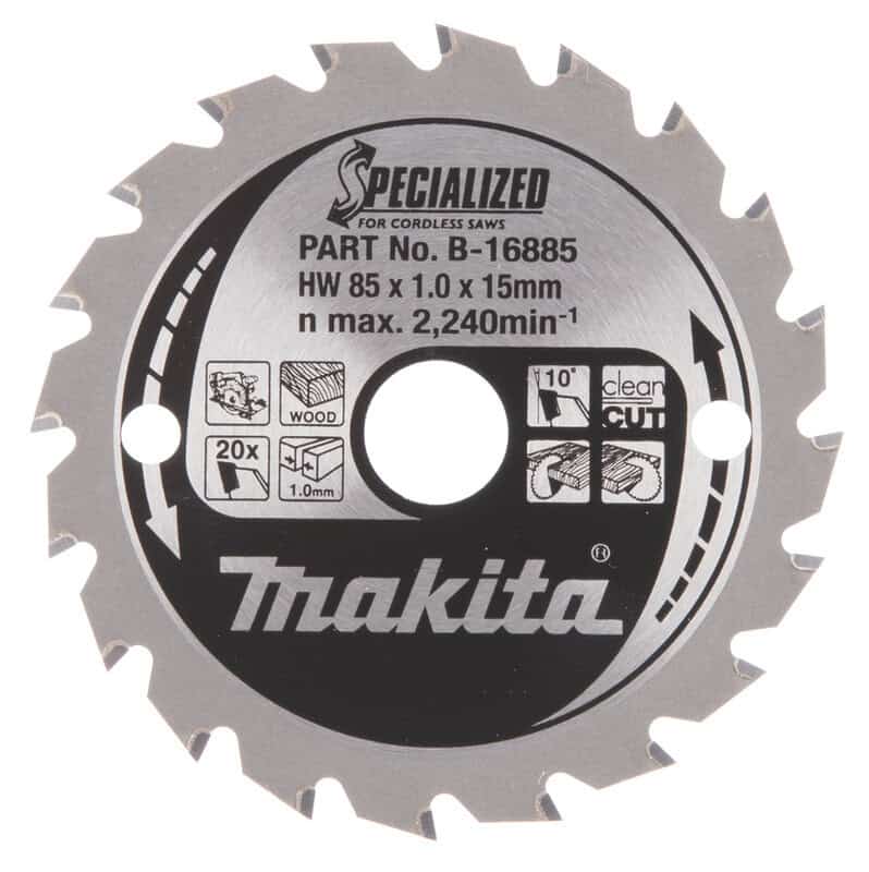 mak-b-16885-makita-b-16885-85mm-x-15mm-20t-circular-saw-blade-01.jpg Makita B-16885 85mm x 15mm 20T Circular Saw Blade - Image 1