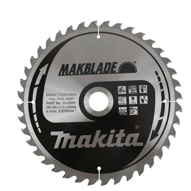 mak-b-17728-makita-b-17728-260mm-x-30mm-x-40t-table-saw-blade-01.jpg Makita B-17728 260mm x 30mm x 40T Table Saw Blade - Image 1