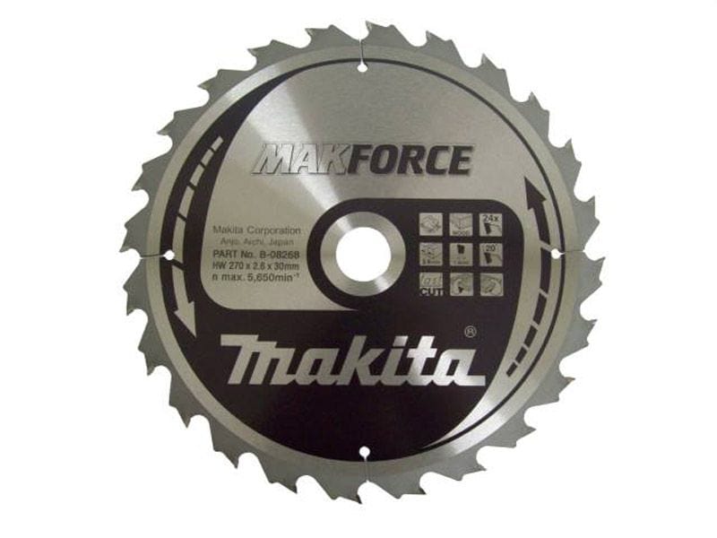 mak-b-32172-makita-b-32172-270mm-x-30mm-24t-wood-circular-saw-blade-01.jpg Makita B-32172 270mm x 30mm 24T Wood Circular Saw Blade - Image 1