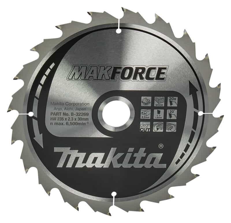 mak-b-32269-makita-b-32269-235mm-x-30mm-20t-circular-saw-blade-for-wood-01.jpg Makita B-32269 235mm x 30mm 20T Circular Saw Blade for Wood - Image 1
