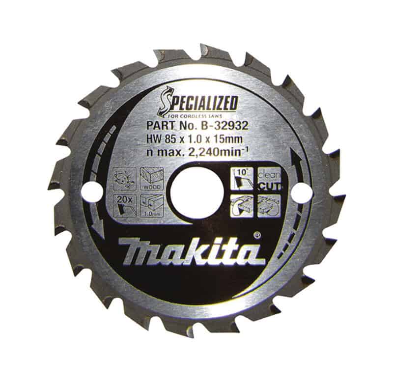 mak-b-32932-makita-b-32932-85mm-x-15mm-x-20t-circular-saw-blade-01.jpg Makita B-32932 85mm x 15mm x 20T Circular Saw Blade - Image 1