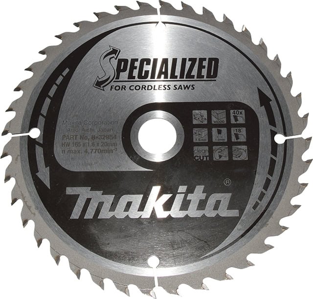 mak-b-32954-makita-b-32954-165mm-x-20mm-40t-circular-saw-blade-01.jpg Makita B-32954 165mm x 20mm 40T Circular Saw Blade - Image 1