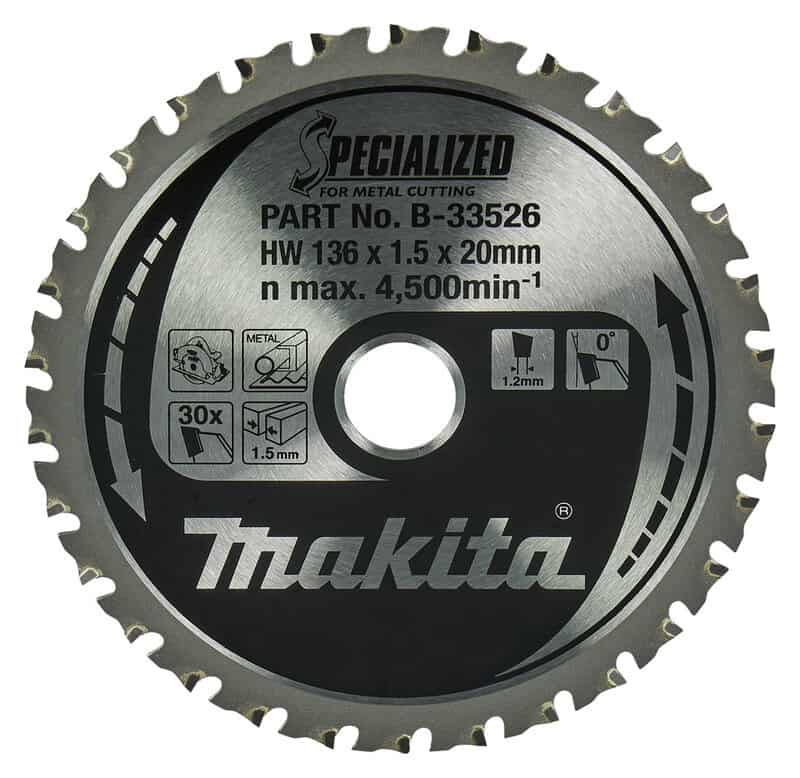 mak-b-33526-makita-b-33526-136mm-x-20mm-x-30t-metal-circular-saw-blade-01.jpg Makita B-33526 136mm x 20mm x 30T Metal Circular Saw Blade - Image 1