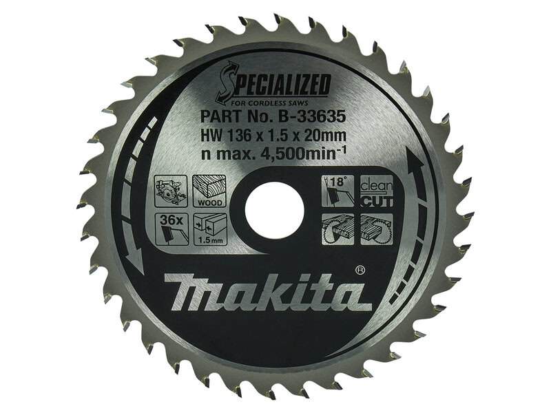 mak-b-33635-makita-b-33635-136mm-x-20mm-x-36t-circular-saw-blade-01.jpg Makita B-33635 136mm x 20mm x 36T Circular Saw Blade - Image 1