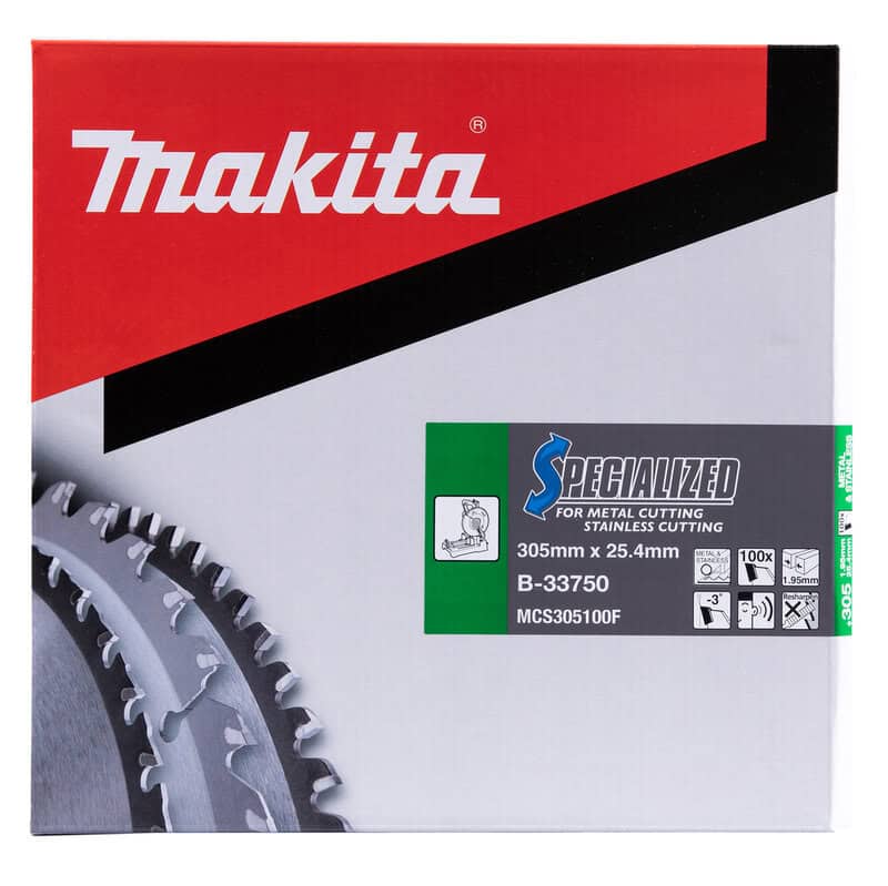 mak-b-33750-makita-b-33750-305mm-x-25-4mm-x-100t-metal-inox-circular-saw-03.jpg Makita B-33750 305mm x 25.4mm x 100T Metal / Inox Circular Saw Blade - Image 1