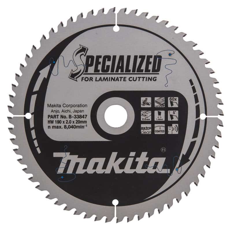 mak-b-33847-makita-b-33847-190mm-x-20mm-x-60t-tct-wood-saw-blade-01.jpg Makita B-33847 190mm x 20mm x 60T TCT Wood Saw Blade - Image 1
