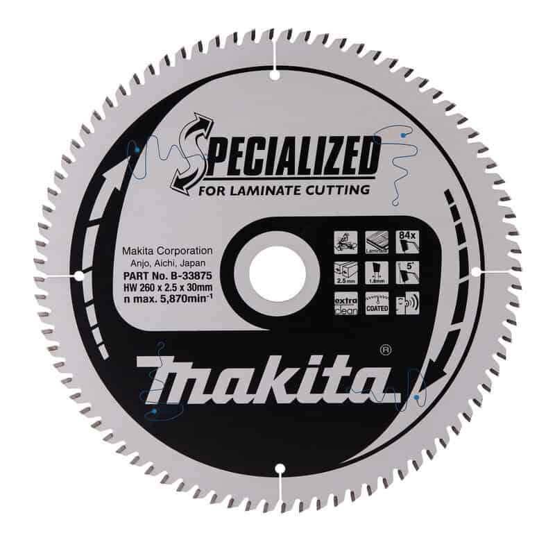 mak-b-33875-makita-b-33875-260mm-x-30mm-x-84t-tct-laminate-saw-blade-01.jpg Makita B-33875 260mm x 30mm x 84T TCT Laminate Saw Blade - Image 1