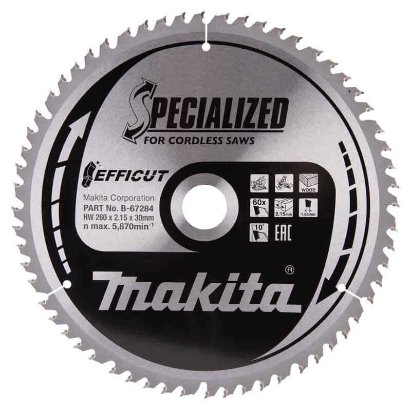 mak-b-67284-makita-b-67284-260mm-x-30mm-60t-saw-blade-01.jpg Makita B-67284 260mm x 30mm 60T Saw Blade - Image 1