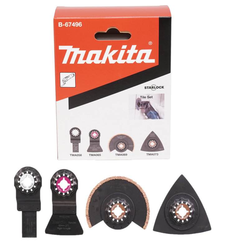 mak-b-67496-makita-b-67496-multi-tool-tile-set-4pc-01.jpg Makita B-67496 Multi Tool Tile Set - 4pc - Image 1