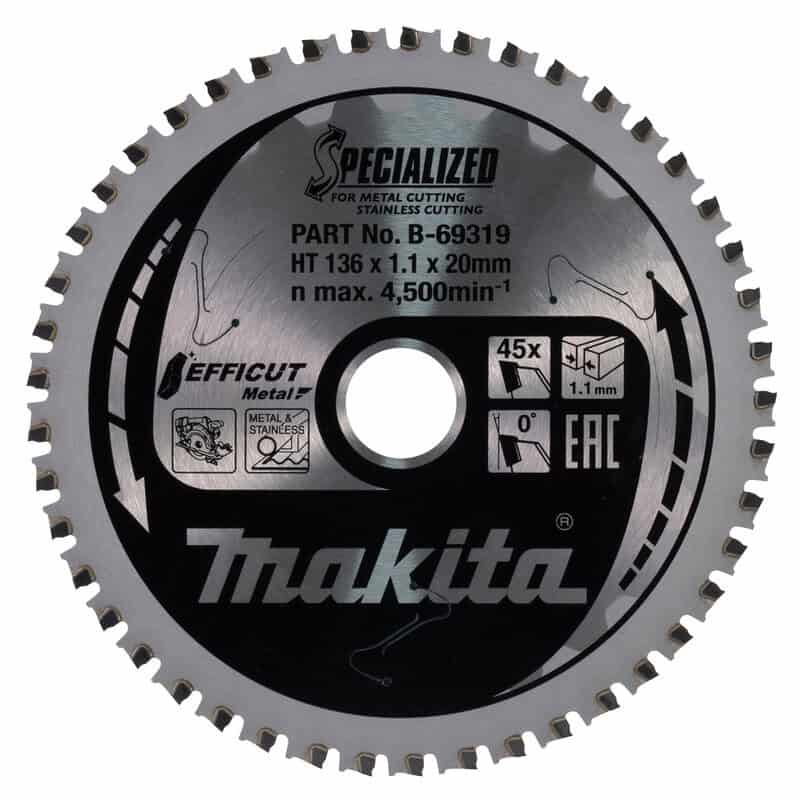 mak-b-69319-makita-b-69319-136mm-x-20mm-45t-metal-inox-circular-saw-blad-01.jpg Makita B-69319 136mm x 20mm 45T Metal / Inox Circular Saw Blade - Image 1