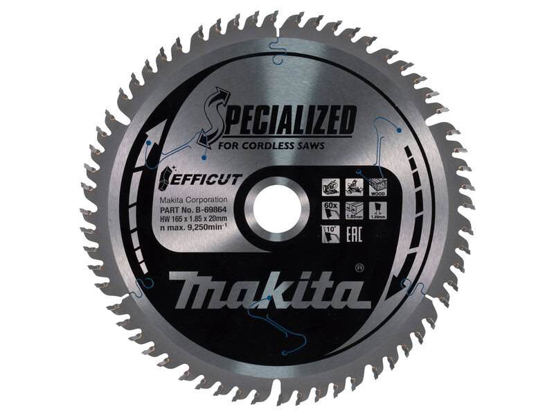 mak-b-69864-makita-b-69864-165mm-x-20mm-wood-circular-saw-blade-01.jpg Makita B-69864 165mm x 20mm Wood Circular Saw Blade - Image 1
