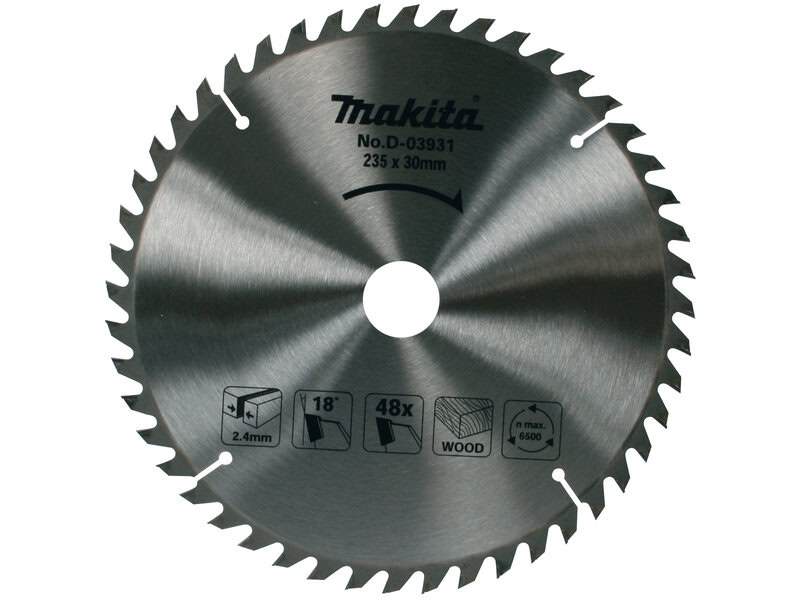 mak-d-03931-makita-d-03931-235mm-x-30mm-48t-circular-saw-blade-01.jpg Makita D-03931 235mm x 30mm 48T Circular Saw Blade - Image 1