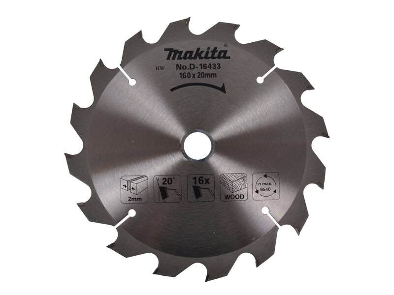 mak-d-16433-makita-d-16433-160mm-x-20mm-16t-circular-saw-blade-01.jpg Makita D-16433 160mm x 20mm 16T Circular Saw Blade - Image 1