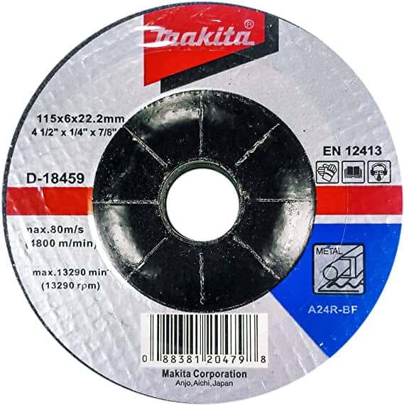 mak-d-18459-makita-d-18459-115mm-x-6mm-x-22-23mm-metal-disc-01.jpg Makita D-18459 115mm x 6mm x 22.23mm Metal Disc - Image 1