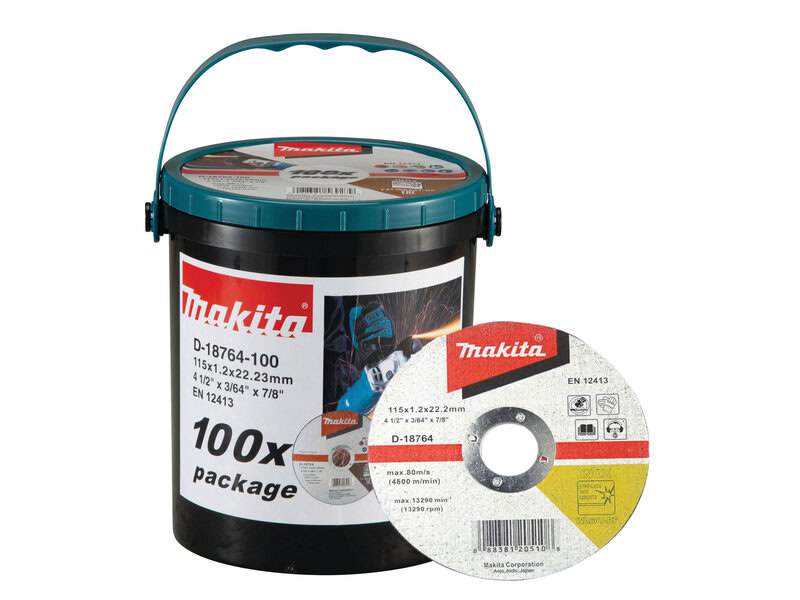 mak-d-18764-100-makita-d-18764-115mm-x-1-2mm-x-22-23mm-inox-cutting-disc-pac-01.jpg Makita D-18764 115mm x 1.2mm x 22.23mm Inox Cutting Disc - Pack of 100 - Image 1