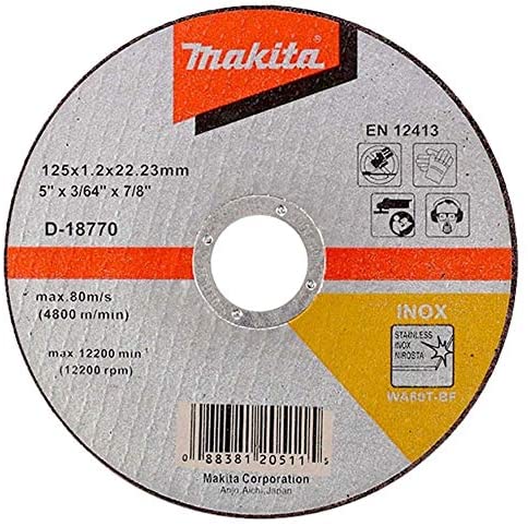 mak-d-18770-makita-d-18770-125mm-x-1-2mm-x-22-23mm-inox-cutting-disc-01.jpg Makita D-18770 125mm x 1.2mm x 22.23mm Inox Cutting Disc - Image 1
