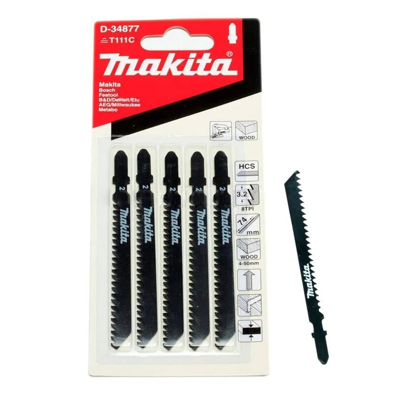 mak-d-34877-makita-d-34877-100mm-hcs-wood-jigsaw-blades-pack-of-5-01.jpg Makita D-34877 100mm HCS Wood Jigsaw Blades - Pack of 5 - Image 1