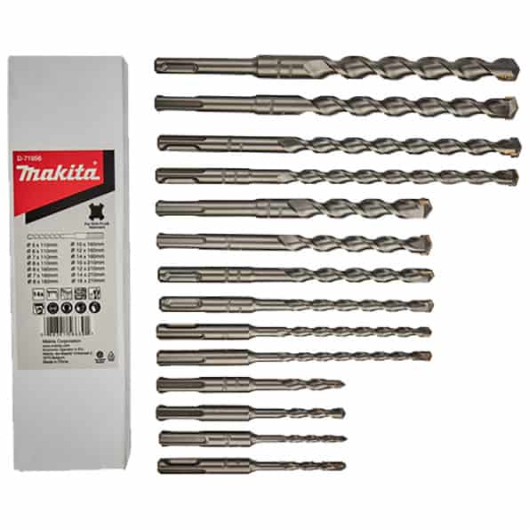 mak-d-71956-makita-d-71956-sds-drill-bit-set-5-16mm-14pc-01.jpg Makita D-71956 SDS+ Drill Bit Set 5-16mm - 14pc - Image 1