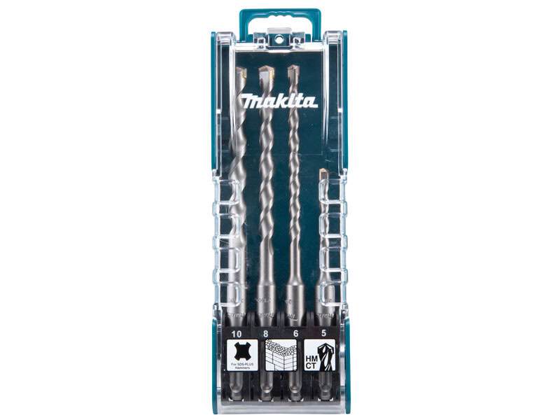mak-d-74136-makita-d-74136-sds-tct-drill-bit-set-4pc-01.jpg Makita D-74136 SDS+ TCT Drill Bit Set - 4pc - Image 1