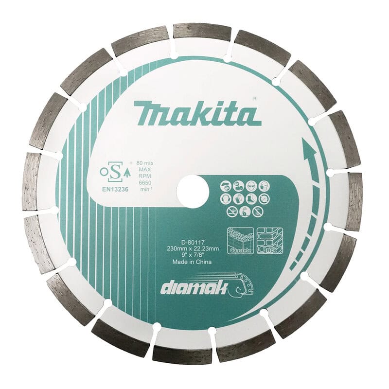 mak-d-80117-makita-d-80117-230mm-diamond-cutting-blade-01.jpg Makita D-80117 230mm Diamond Cutting Blade - Image 1
