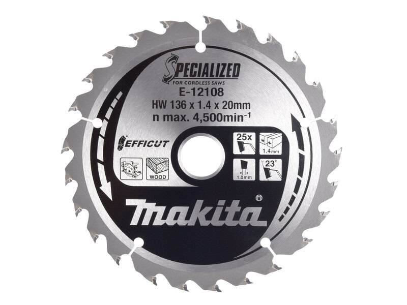 mak-e-12108-makita-e-12108-136mm-x-20mm-25t-wood-saw-blade-01.jpg Makita E-12108 136mm x 20mm 25T Wood Saw Blade - Image 1