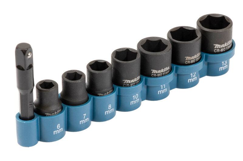 mak-e-12289-makita-e-12289-1-4-impact-socket-set-8pc-01.jpg Makita E-12289 1/4" Impact Socket Set - 8pc - Image 1