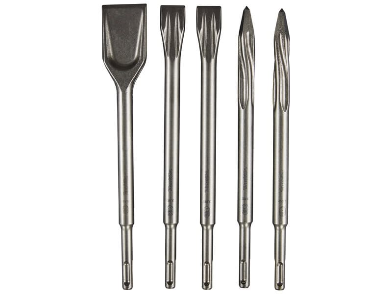 mak-e-13188-makita-e-13188-sds-plus-chisel-set-5pc-01.jpg Makita E-13188 SDS Plus Chisel Set - 5pc - Image 1
