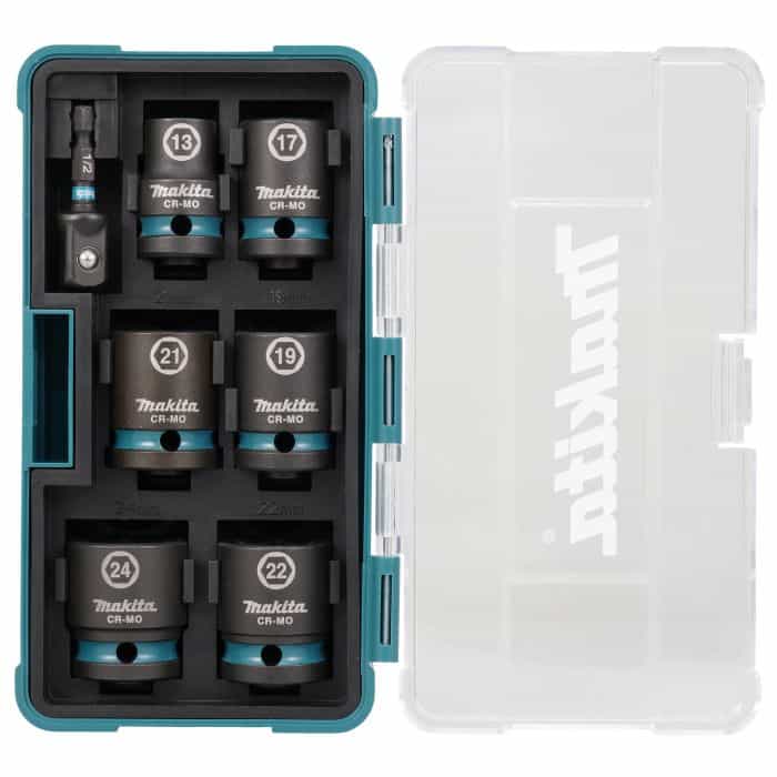 mak-e-16592-makita-e-16592-1-2-impact-socket-set-7pc-01.jpg Makita E-16592 1/2" Impact Socket Set - 7pc - Image 1