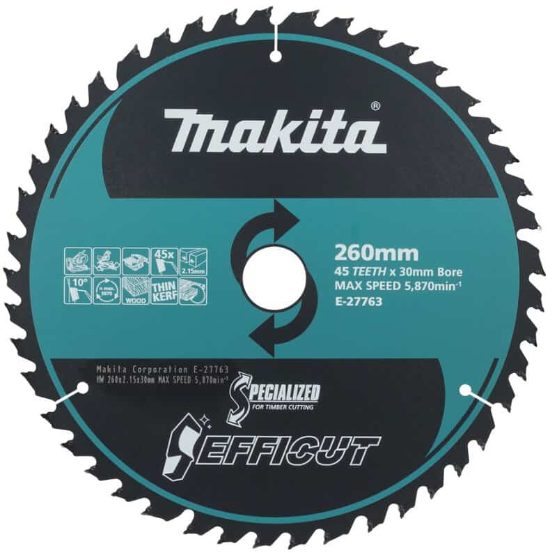 mak-e-27763-makita-e-27763-260mm-x-30mm-45t-circular-saw-blade-01.jpg Makita E-27763 260mm x 30mm 45T Circular Saw Blade - Image 1