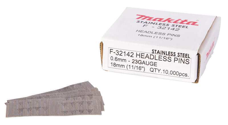 mak-f-32142-makita-f-32142-23g-18mm-stainless-pin-nails-01.jpg Makita F-32142 23g 18mm Stainless Pin Nails - Image 1