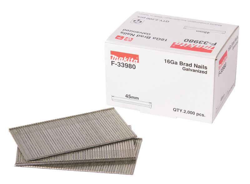 mak-f-33980-makita-f-33980-16g-45mm-brad-nails-pack-of-2000-01.jpg Makita F-33980 16g 45mm Brad Nails - Pack of 2000 - Image 1