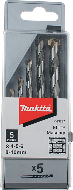 mak-p-23787-makita-p-23787-tct-elite-masonry-drill-bit-set-4-10mm-5pc-01.jpg Makita P-23787 TCT Elite Masonry Drill Bit Set 4-10mm - 5pc - Image 1