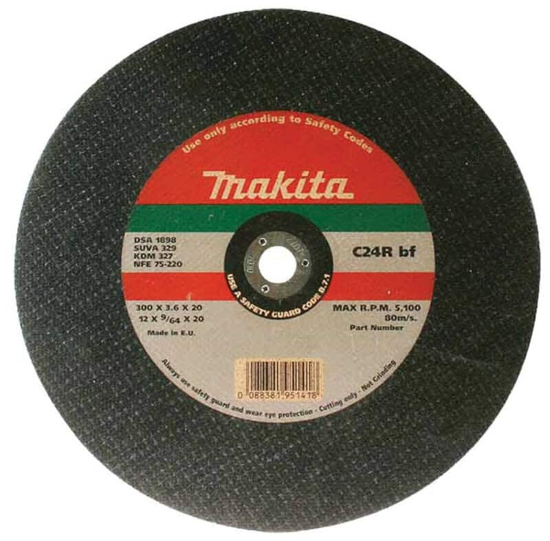 mak-p-24474-makita-p-24474-300mm-x-3mm-x-20mm-metal-cutting-disc-01.jpg Makita P-24474 300mm x 3mm x 20mm Metal Cutting Disc - Image 1