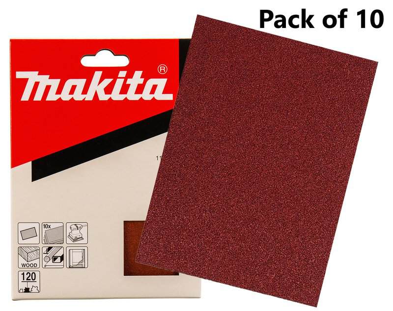 mak-p-32926-makita-p-32926-114mm-x-140mm-120-grit-sanding-sheets-pack-of-01.jpg Makita P-32926 114mm x 140mm 120 Grit Sanding Sheets - Pack of 10 - Image 1