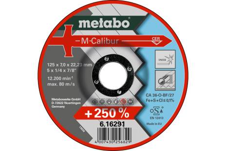 met-616291000-metabo-616291000-m-calibur-inox-125mm-x-7mm-x-22-23mm-01.jpg Metabo 616291000 M-Calibur Inox 125mm x 7mm x 22.23mm - Image 1