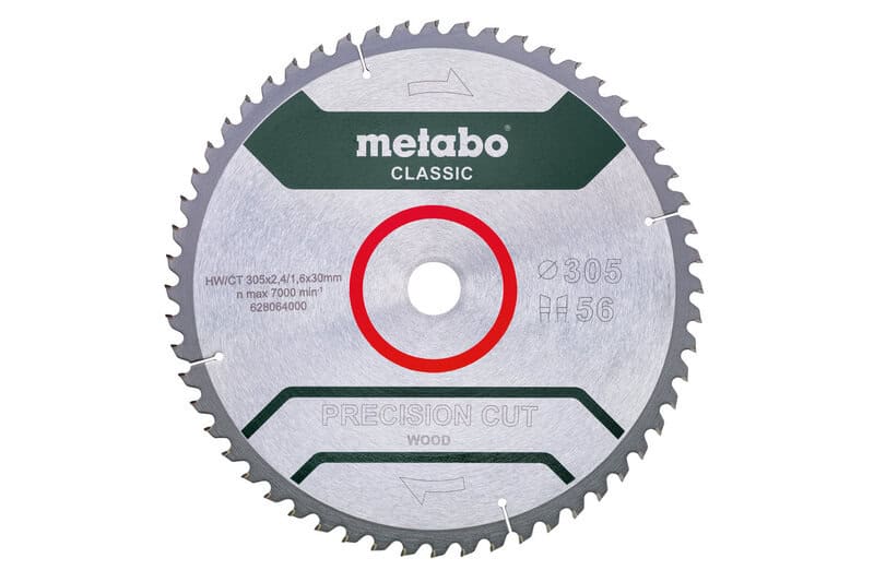 met-628064000-metabo-628064000-305mm-x-30mm-x-56t-precision-cut-wood-saw-b-01.jpg Metabo 628064000 305mm x 30mm x 56T Precision Cut Wood Saw Blade - Image 1